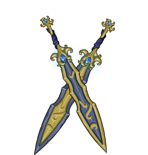 Sheathed Swordhaven Defender Blades